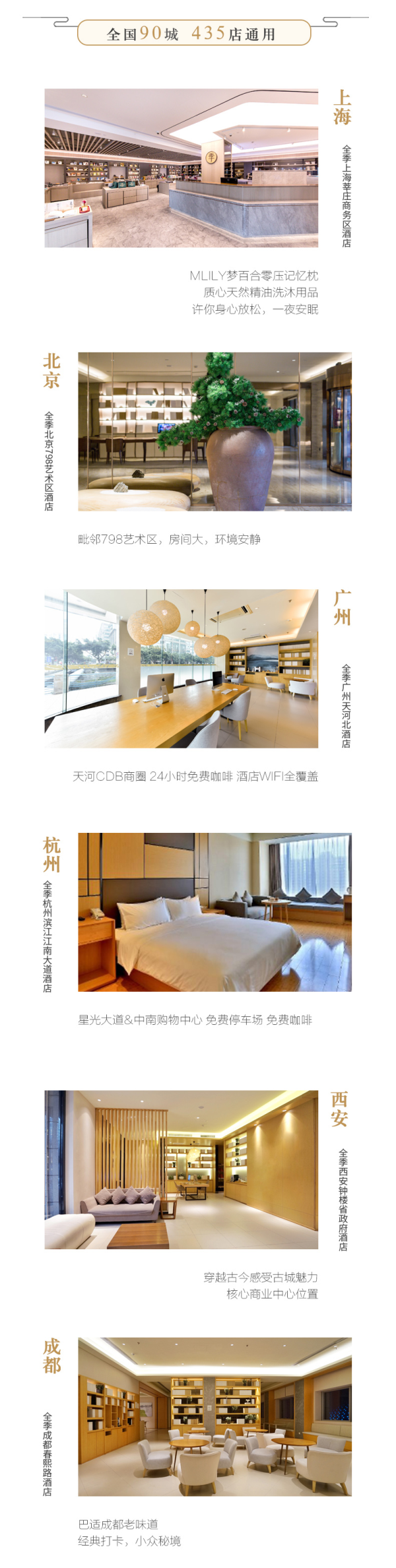 全季酒店 全国90城435店1晚通兑房券 含单早 周末不加价 不约可退