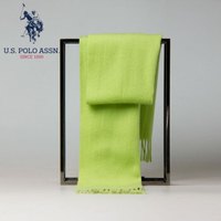 美国马球协会 U.S. POLO ASSN.us polo assn羊绒围巾女秋冬季女士围巾大披肩两用保暖时尚送朋友送家人 PWJOO-60016 秋绿