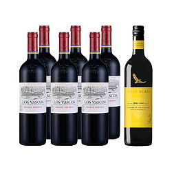 LAFITE 拉菲 巴斯克特酿 干红酒葡萄酒 750ml*6瓶+禾富黄牌*1瓶