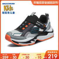 双11预售:Skechers斯凯奇2019秋冬男童撞色运动魔术贴休闲鞋97825L