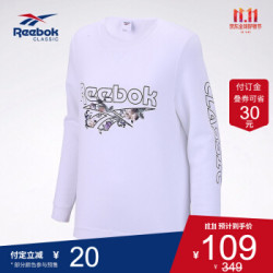 Reebok 锐步 Reebok锐步RBK Flower Crew女子经典套头衫13597 GK1530_白色 A/M