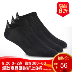 Reebok 锐步 Reebok 锐步 OS TR W 3P 女子 短袜 ACL35 黑色/灰-BP6242 B版24-26
