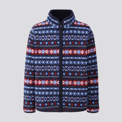 优衣库 UNIQLO 优衣库 印花摇粒绒拉链茄克