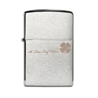 ZIPPO 之宝 200MP 四叶草 拉丝镀铬 防风打火机 *2件