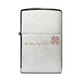 ZIPPO 之宝 200MP 四叶草 拉丝镀铬 防风打火机