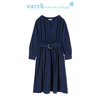 Earth Music&Ecology 地球音乐 1B91L0H1900 收腰系带连衣裙