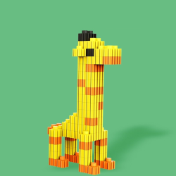 贝贝凯 微颗粒积木 长颈鹿 300pcs