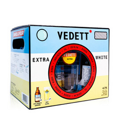 VEDETT/唯星 白熊礼盒 比利时原装进口 督威同厂精酿啤酒 含平底杯*1 *2件