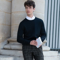 优衣库 UNIQLO 优衣库 419190  精纺美利奴圆领针织衫