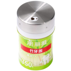 美丽雅 一次性竹牙签套装(2罐+3袋) *8件