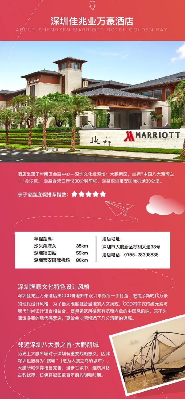 深圳佳兆业万豪酒店1晚度假套餐