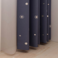 桑帕蒂 SUNPATHIE  SPCL2082 窗帘北欧风格面料卧室 料卧室 开孔式 蓝色 一米