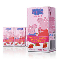 京东PLUS会员：Peppa Pig 小猪佩奇 草莓味豆奶 125ml*4盒 *33件
