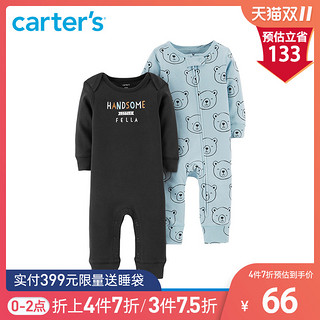 Carters 秋装新生婴儿长袖连体衣 *4件
