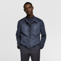ZARA 08281361401 男士绒面人造皮夹克