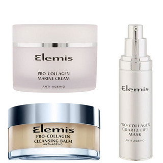 银联专享：Elemis 艾丽美 抗衰老SKIN CARE套装（骨胶原卸妆膏100ml+海洋胶原精华霜50ml+胶原石英提升面膜100ml）