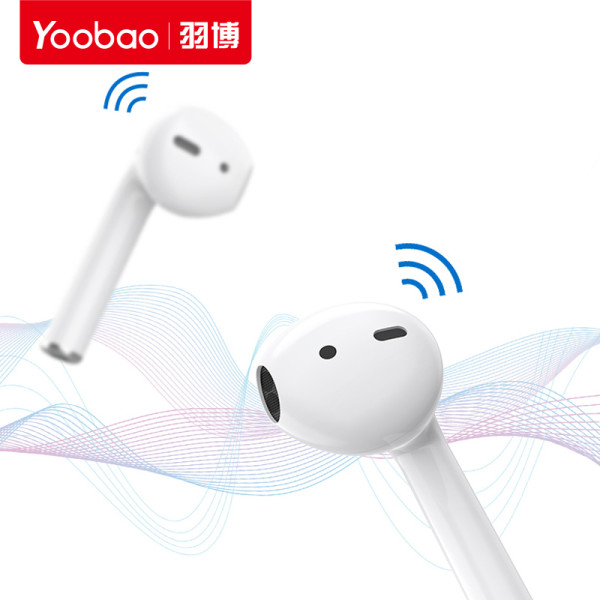 yoobao羽博yb502半入耳式真无线蓝牙耳机白色