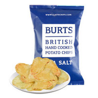 BURTS 啵尔滋 英国进口 海盐味手工制薯片 150g/袋 网红办公室休闲零食