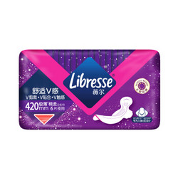 Libresse 薇尔 加长夜用卫生巾 极薄瞬吸棉柔420mm*6片+40元超值礼包 *5件