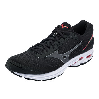 Mizuno 美津浓 J1GC183112 跑鞋WAVE RIDER 22缓冲运动鞋 黑色 42