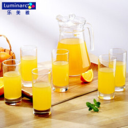Luminarc 乐美雅 玻璃冷水壶 鸭嘴壶 1.3L+玻璃杯 220ml*6只装