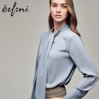 Eifini 伊芙丽 1A9920781 女士飘带雪纺衫
