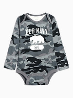 OLD NAVY 婴儿徽标长袖连体衣