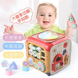 聚乐宝贝 六面体宝宝拍拍鼓