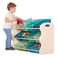 B.Toys比乐儿童幼儿园收纳整理架多层置物家具 绿白混搭 大容量 3岁+