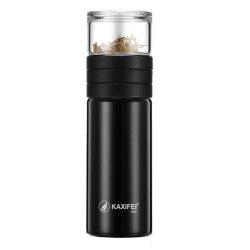 卡西菲 K825 便携保温泡茶杯 黑色 400ml