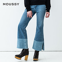 MOUSSY 摩西 自然腰牛仔喇叭裤女010CSS11-0120