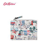 Cath Kidston2018秋款英伦印花折叠拉链小钱包女可手拿带卡槽