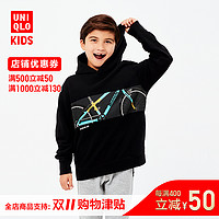 优衣库 UNIQLO 优衣库 男童/女童 (UT) The Brands连帽运动衫(长袖) 420971