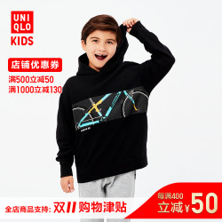 优衣库 UNIQLO 优衣库 男童/女童 (UT) The Brands连帽运动衫(长袖) 420971