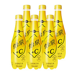 可口可乐 怡泉+C柠檬味汽水400ml*6瓶 柠檬味碳酸饮料