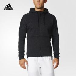 adidas 阿迪达斯 运动型格 男子 针织茄克 黑 S98783
