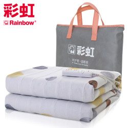 彩虹(RAINBOW)电热毯双人电褥子(1.6*1.3米)安全保护单控可调温一键除螨 除湿排潮