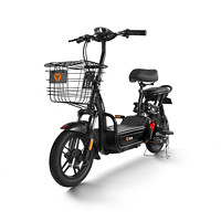 雅迪新款尚酷铅酸48V电动车踏板车电瓶车亲子代步车电动自行车简易款