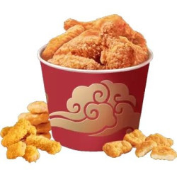 凤祥食品 半成菜品炸鸡家庭桶 4袋 共1.9kg *3件