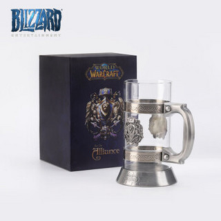 暴雪Blizzard 魔兽世界杯 联盟 部落 徽记啤酒杯玻璃杯水杯酒杯750ml 联盟