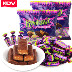 正品KDV俄罗斯紫皮糖原装进口零食kpokaht巧克力散装糖果喜糖年货