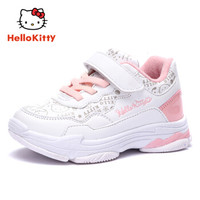 凯蒂猫 Hello Kitty 童鞋女童运动鞋 冬季新款儿童加棉保暖女孩学生潮鞋 K8543829加棉白色27
