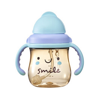 小狮王辛巴（simba）蓝色 PPSU吸管杯婴儿1-3岁宝宝学饮杯 儿童水杯