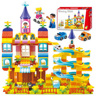 万高（Wangao）大颗粒积木兼容乐高积木玩具拼装玩具男孩女孩城堡滑道积木乐园儿童玩具模型209颗粒滑道城堡