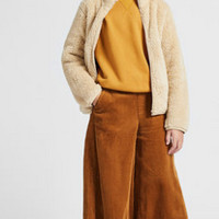 UNIQLO 优衣库 女童灯芯绒宽腿七分裤