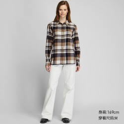 优衣库 UNIQLO 优衣库 421607 女款法兰绒格子衬衫