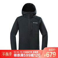哥伦比亚 软壳衣 男士秋冬户外运动防风保暖微弹夹克软壳机织外套 WE3241 011(男) XXL