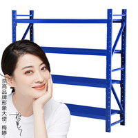 NG货架仓储仓库自由组合家用置物架中型库房多功能展示架铁架子蓝色主架1500*600*2000mm四层