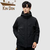 金盾（KIN DON）羽绒服 男2019冬季新款休闲百搭韩版潮流连帽加厚保暖外套 QT708-T11 黑色 2XL