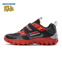 斯凯奇（Skechers）青少年男童运动鞋97870L 黑色/红色 33.5